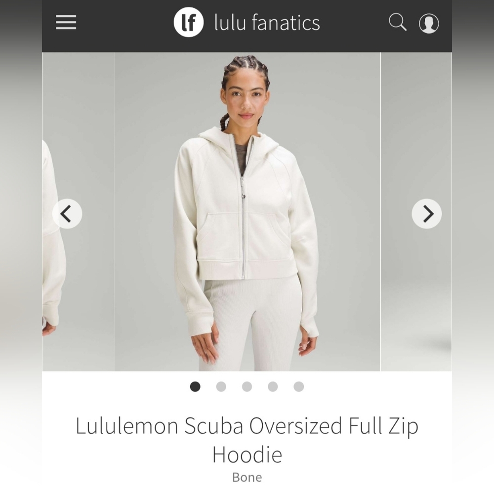 Lululemon Scuba Oversized Full Zip Hoodie